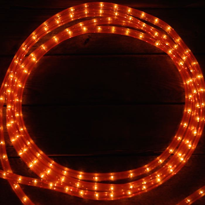 1/2" Orange Incandescent Rope Lights (Adhesive Connections)