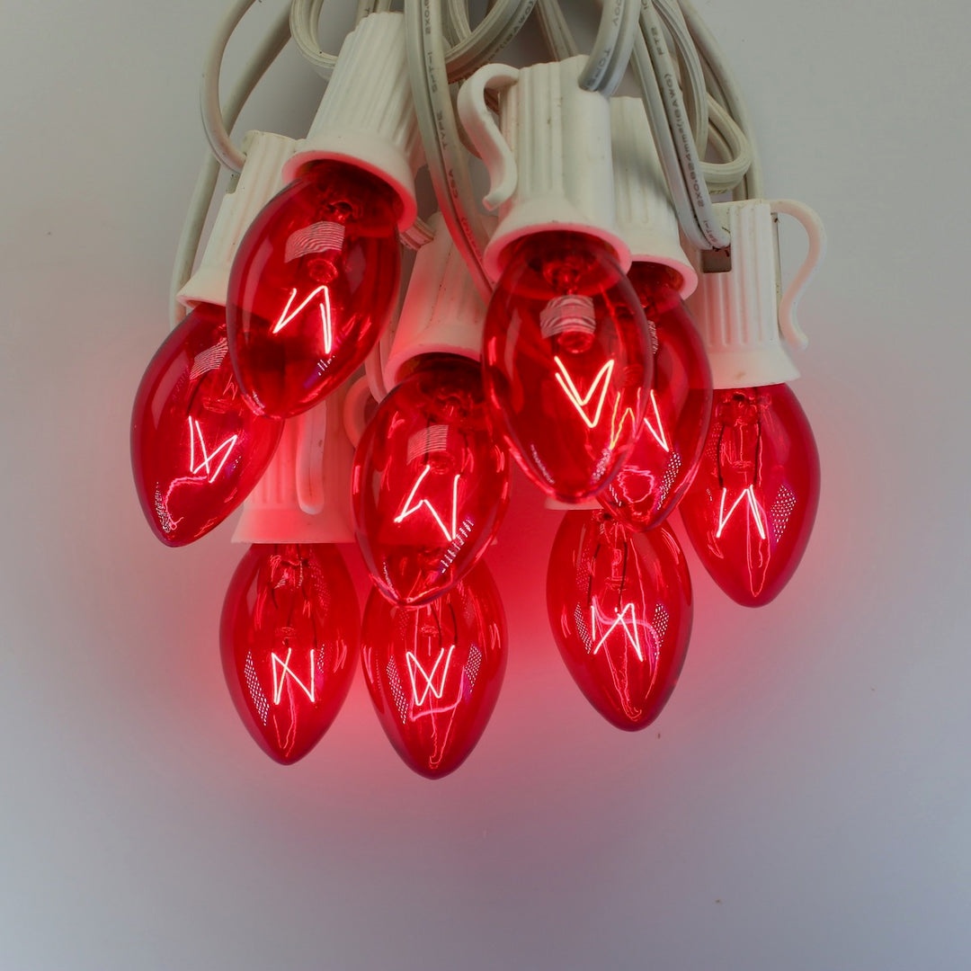 C7 Pink Glass Bulbs E12 Bases