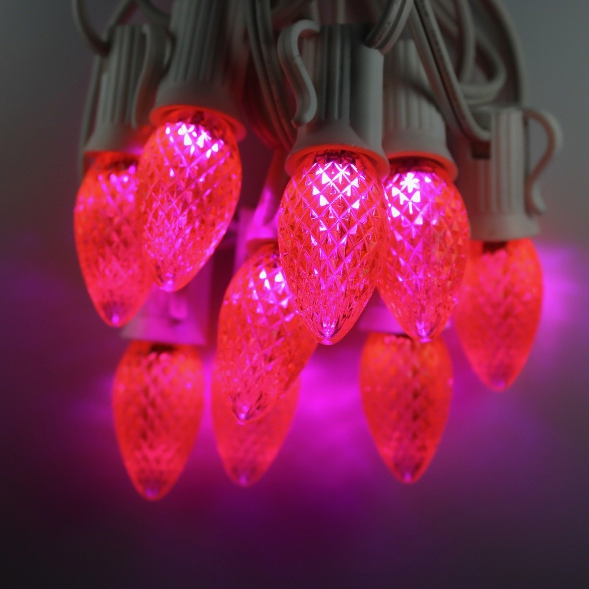 Minleon C7 Pink LED Bulbs E12 Bases (SMD) (25 Pack) – Christmas Light ...