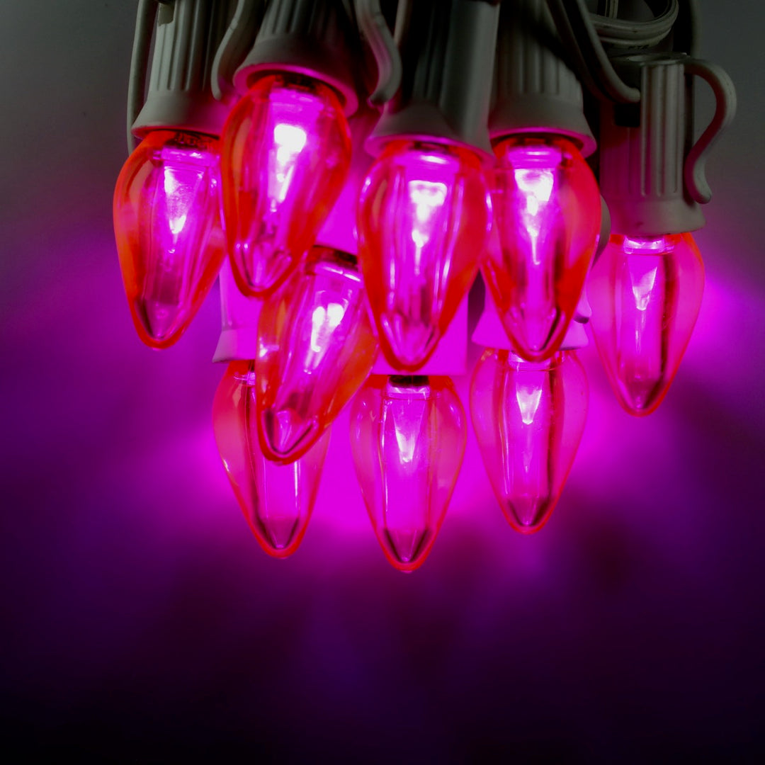 C7 Pink Smooth LED (SMD) Bulbs E12 Bases