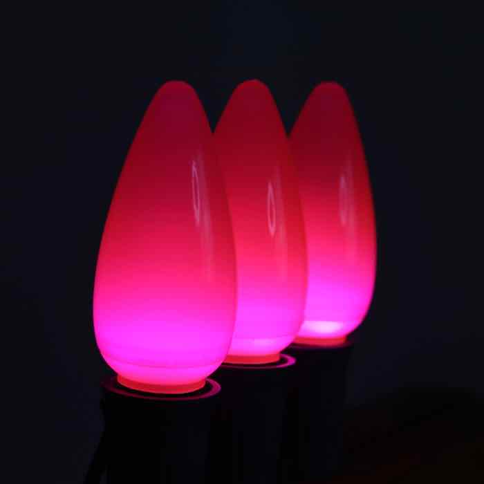 C9 Pink Opaque LED (SMD) Bulbs E17 Bases