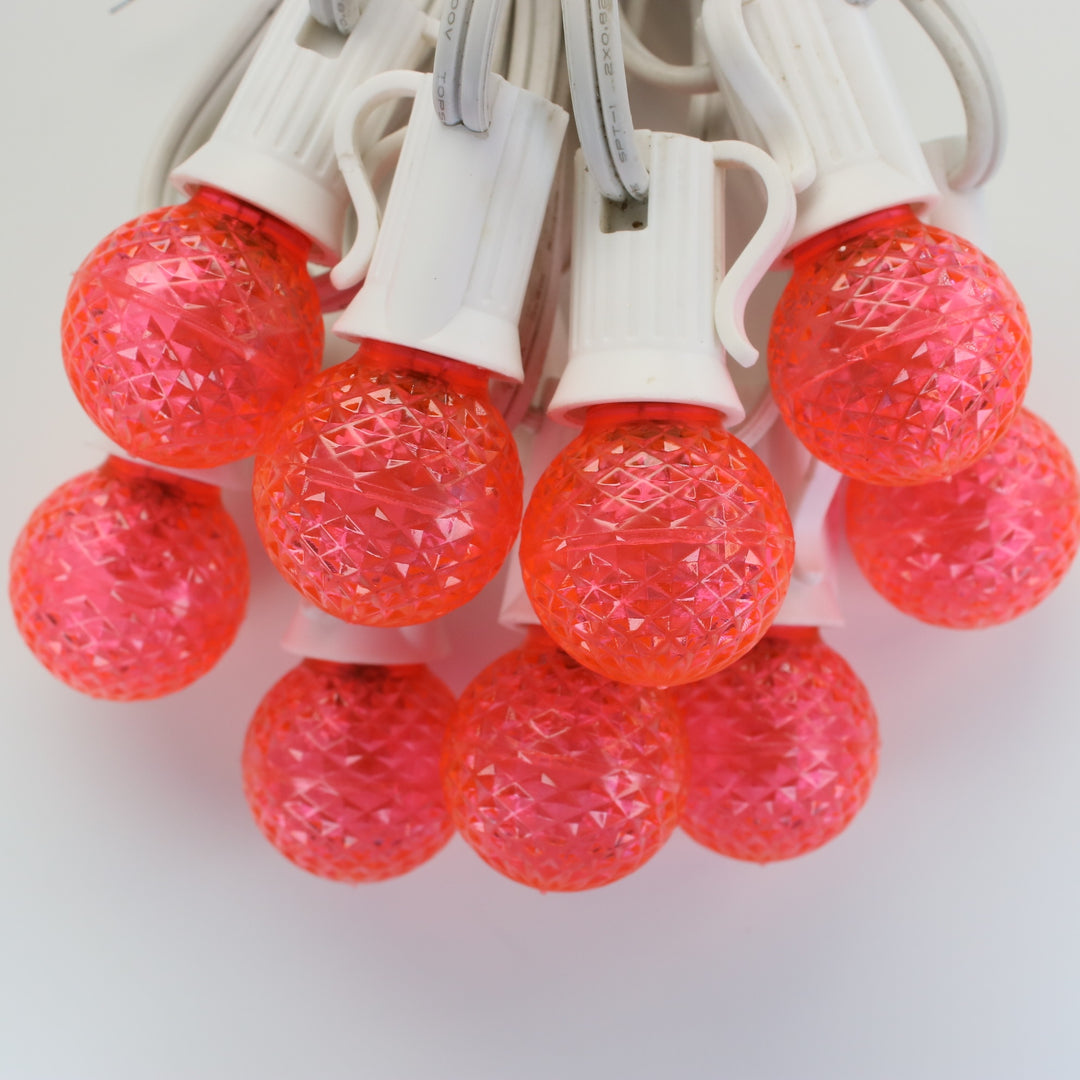 G30 Pink LED Bulbs E12 Bases