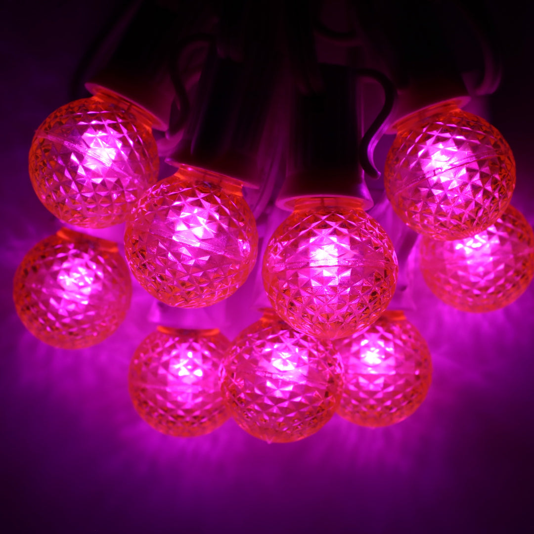 G30 Pink LED Bulbs E12 Bases