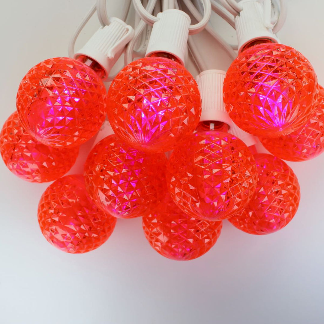 G50 Pink LED Bulbs E17 Bases