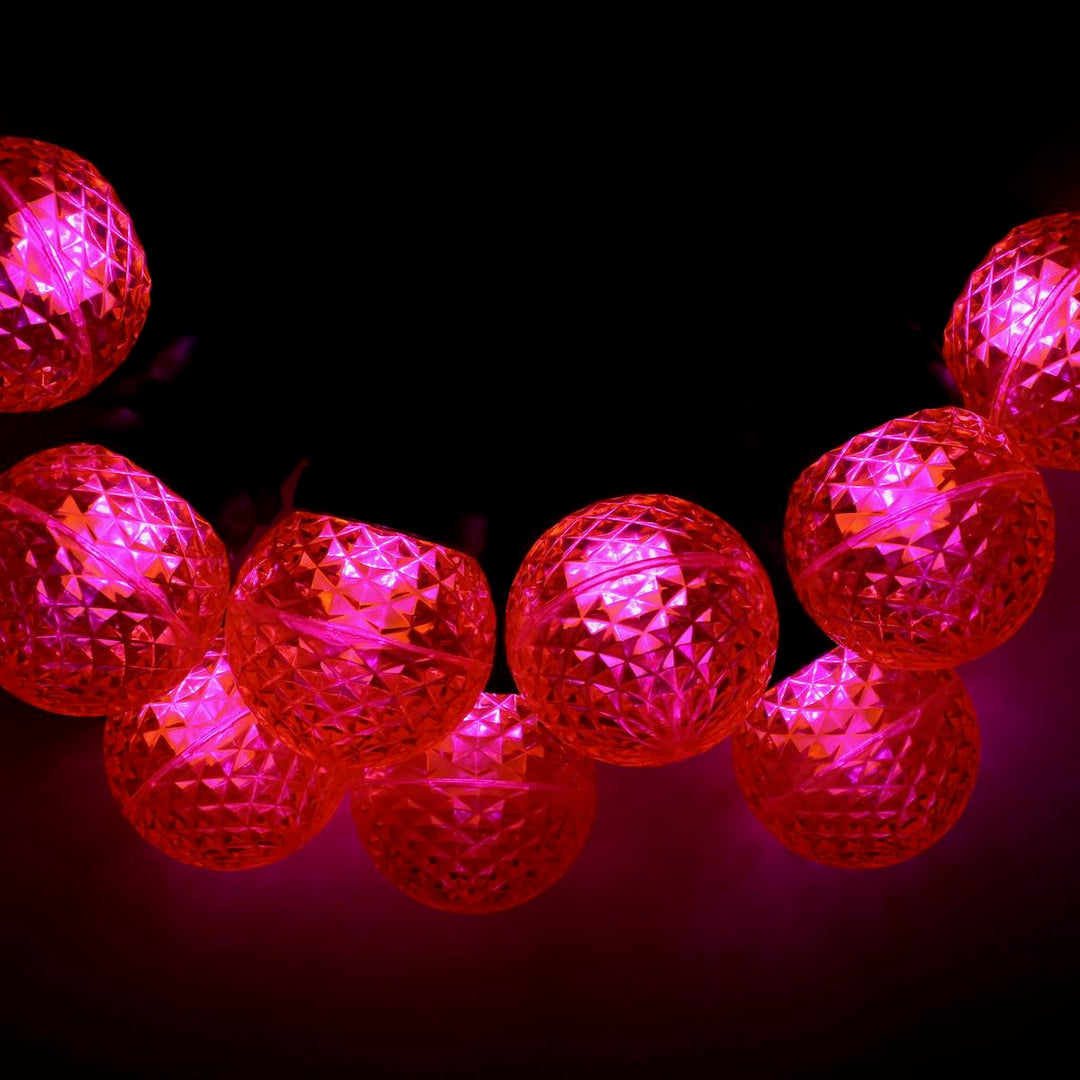 G50 Pink LED Bulbs E26 Bases