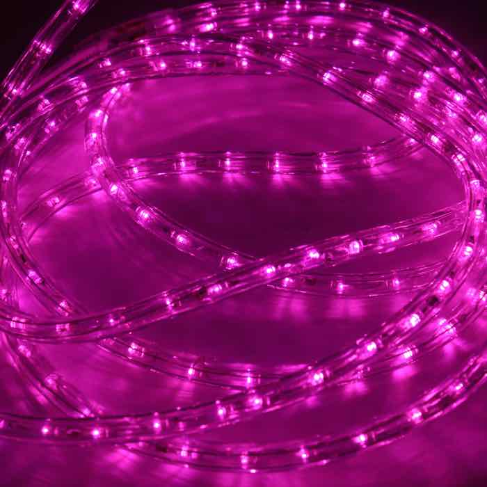 3/8" Pink LED Rope Lights (Adhesive Connections)