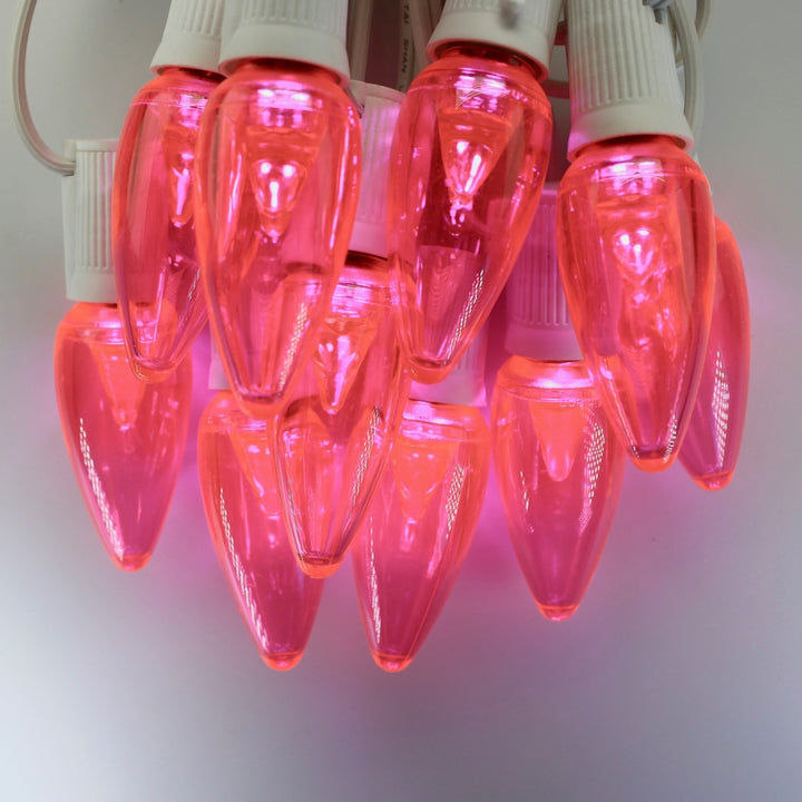 C9 Pink Smooth LED (SMD) Bulbs E17 Bases