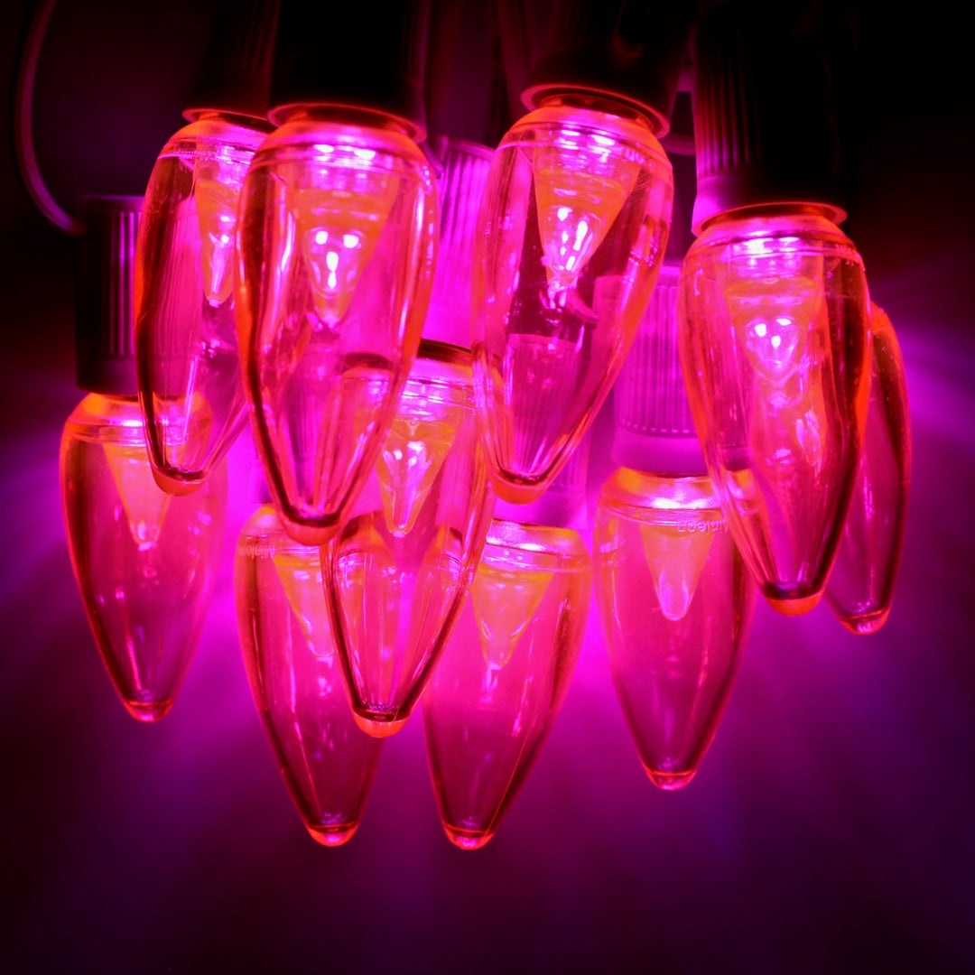 C9 Pink Smooth LED (SMD) Bulbs E17 Bases