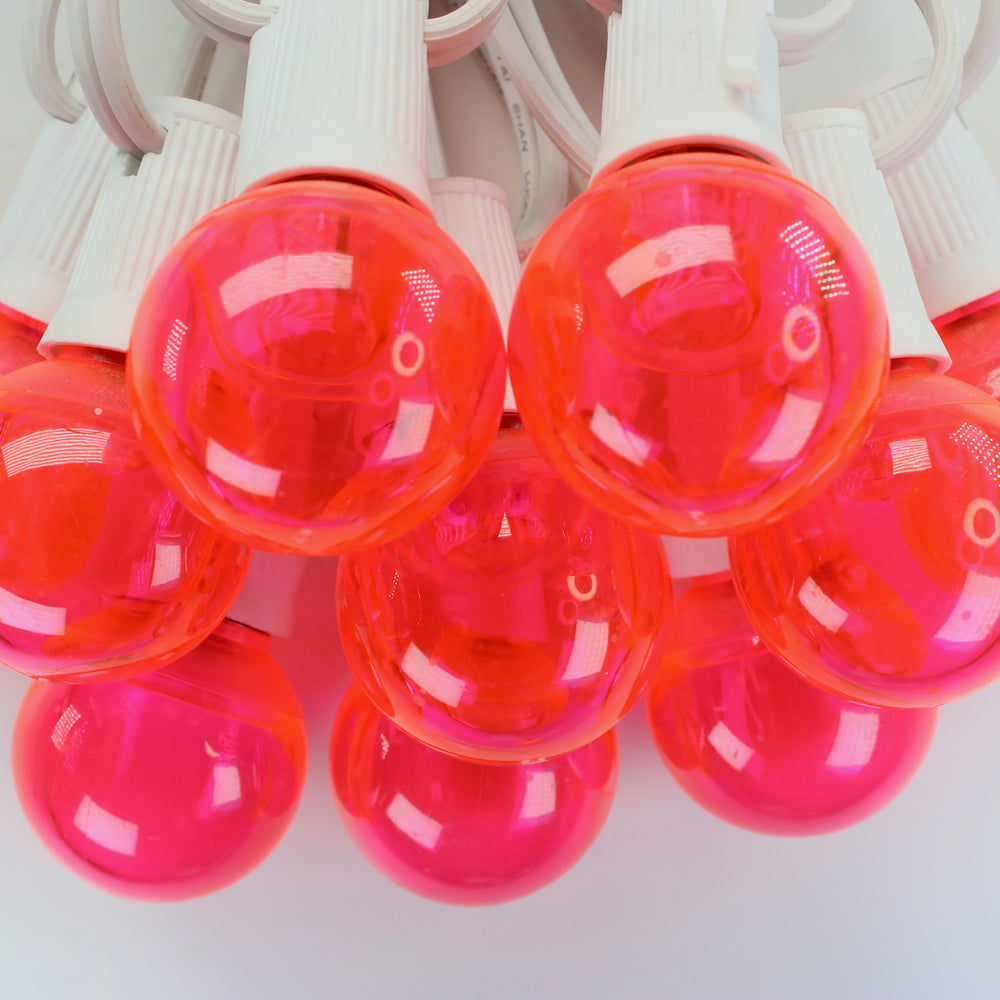 G40 Pink Smooth LED Bulbs E17 Bases