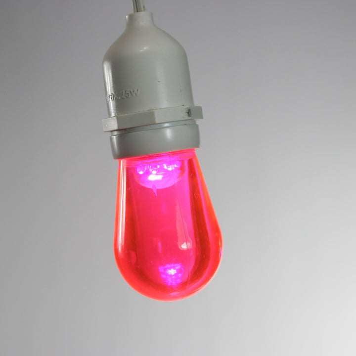 T50 Pink Smooth LED Bulbs E26 Bases