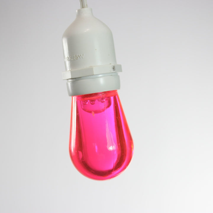 T50 Pink Smooth LED Bulbs E26 Bases