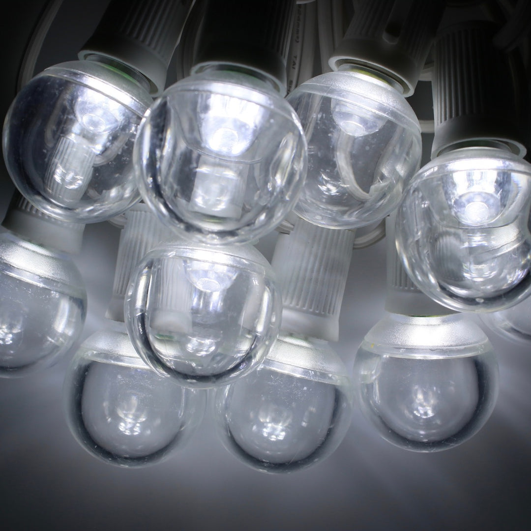 G40 Pure (Cool) White Smooth LED Bulbs E17 Bases