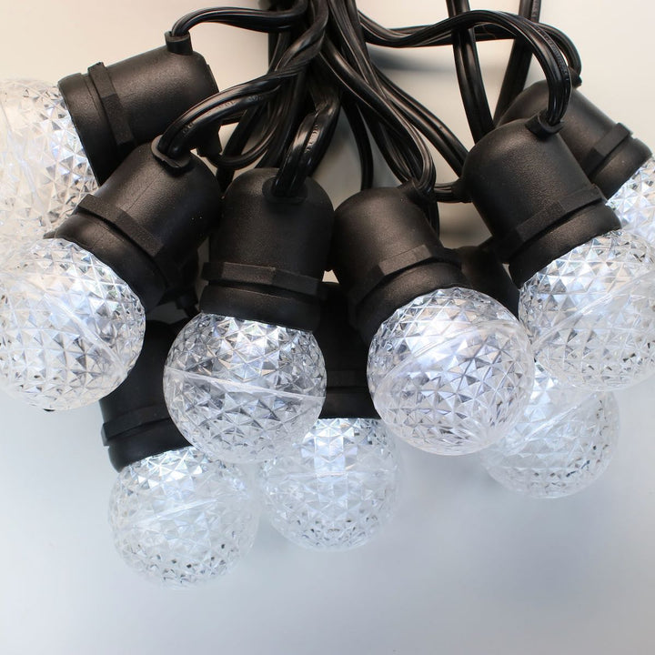 G50 Pure (Cool) White LED Bulbs E26 Bases