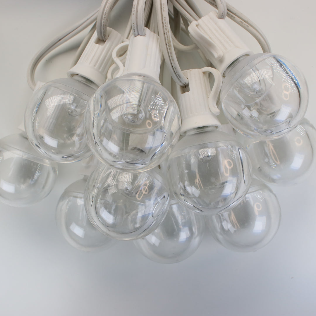 G40 Pure (Cool) White Smooth LED Bulbs E12 Bases