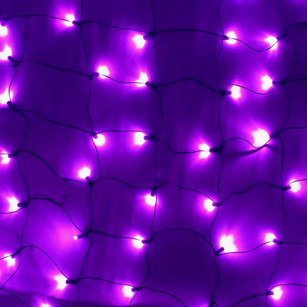 Purple LED Net Lights