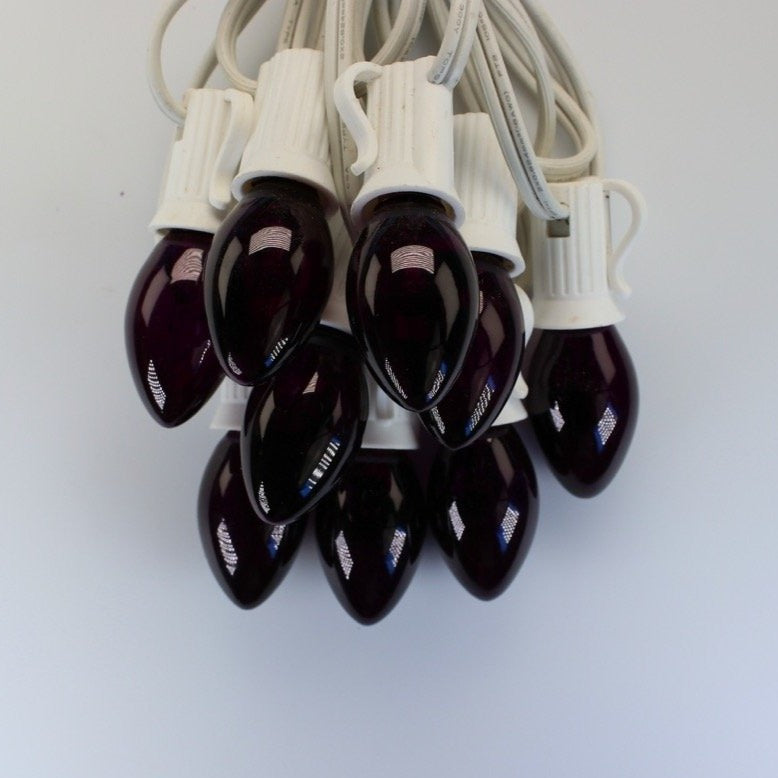 C7 Purple Glass Bulbs E12 Bases