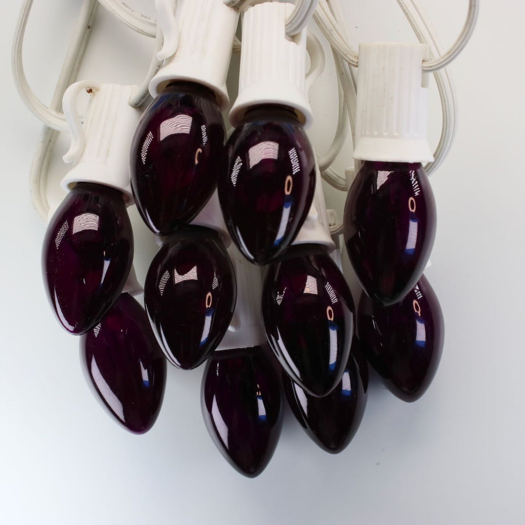 C7 Purple Extra Bright Glass Bulbs E12 Bases