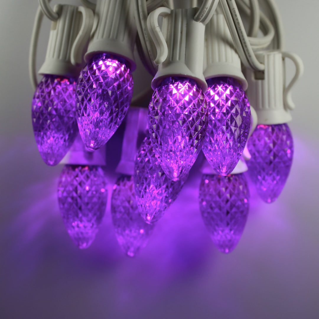 C7 Purple Twinkle LED E12 Bases