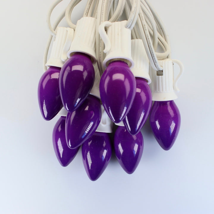 C7 Purple Opaque Glass Bulbs E12 Bases