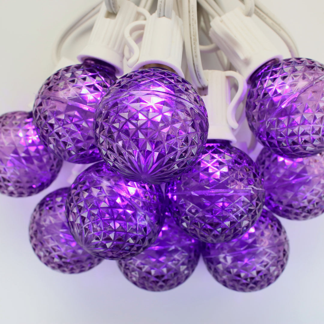 G40 Purple LED Bulbs E12 Bases