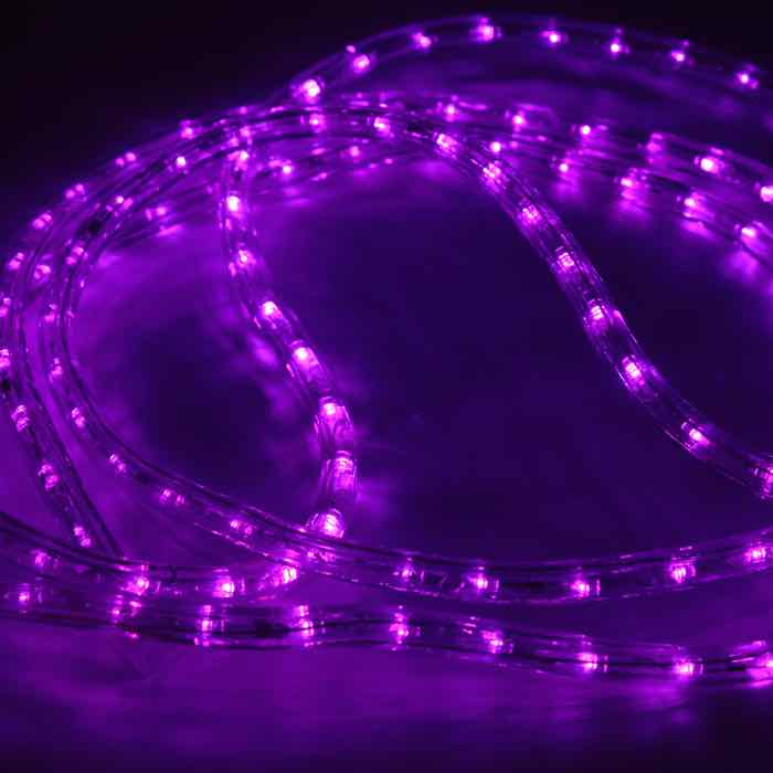 1/2" Purple LED Rope Lights (Adhesive Connections)