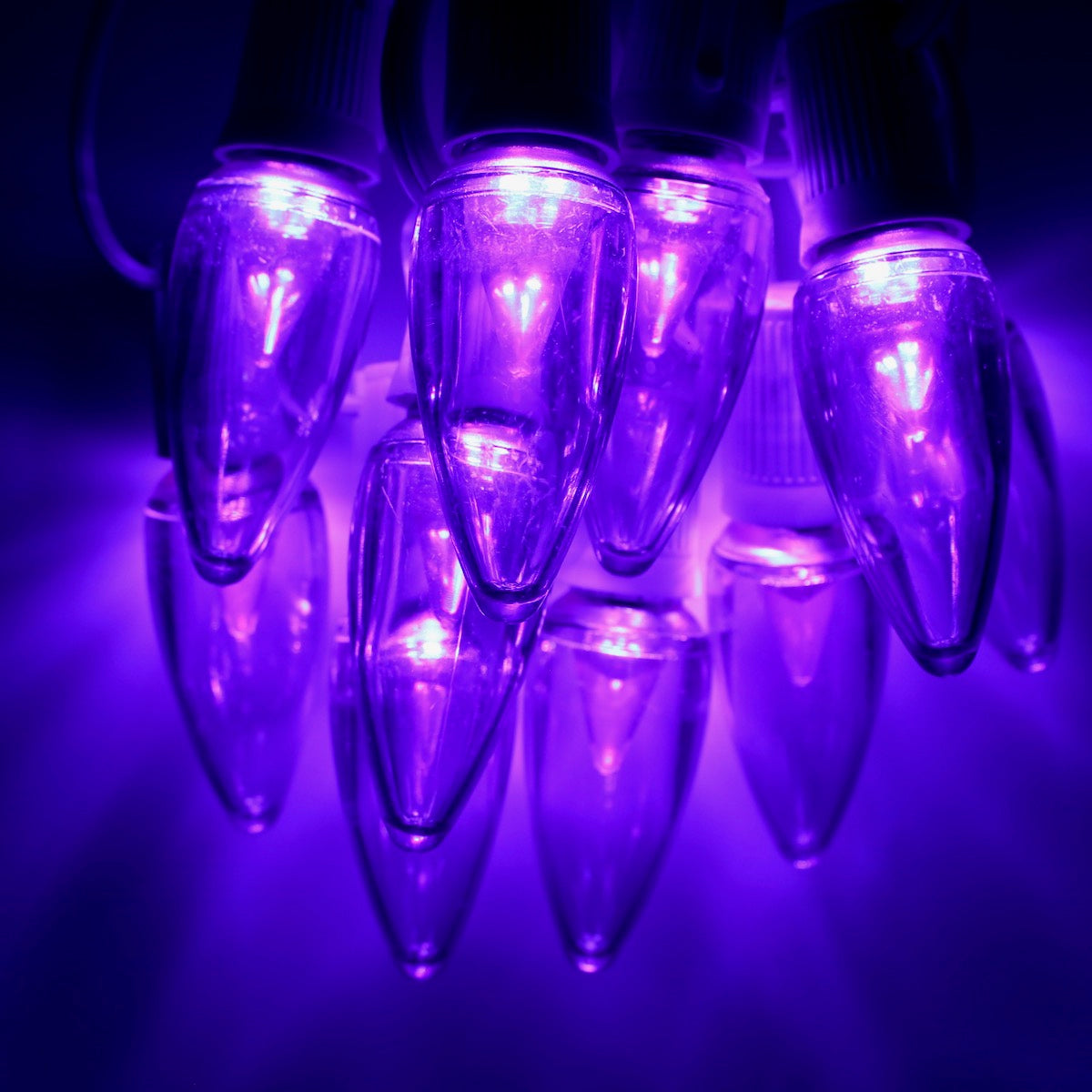 Purpled Led Minleon C9 Purple Smooth LED Bulbs E17 Bases (SMD) (25 Pack ...