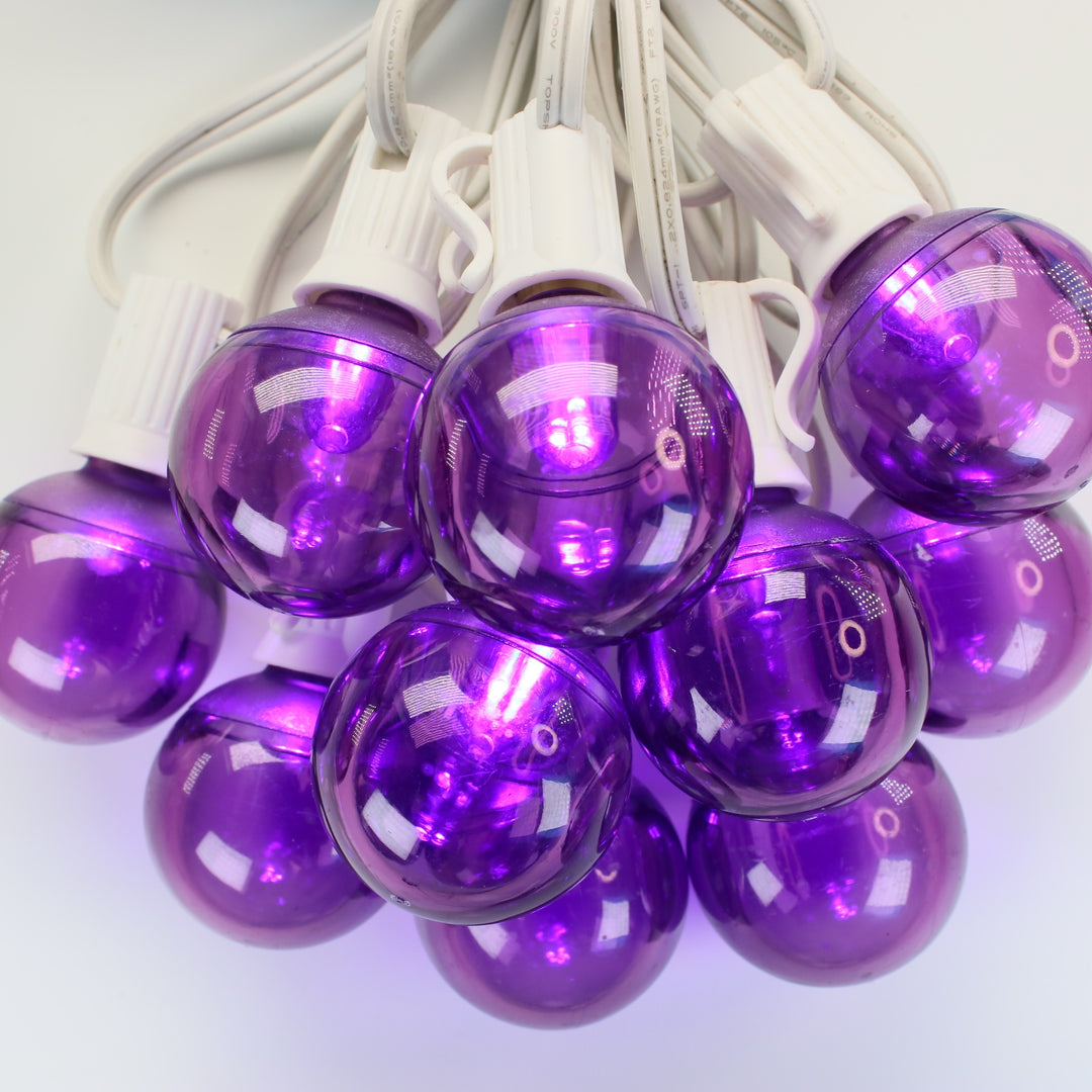 G40 Purple Smooth LED Bulbs E12 Bases