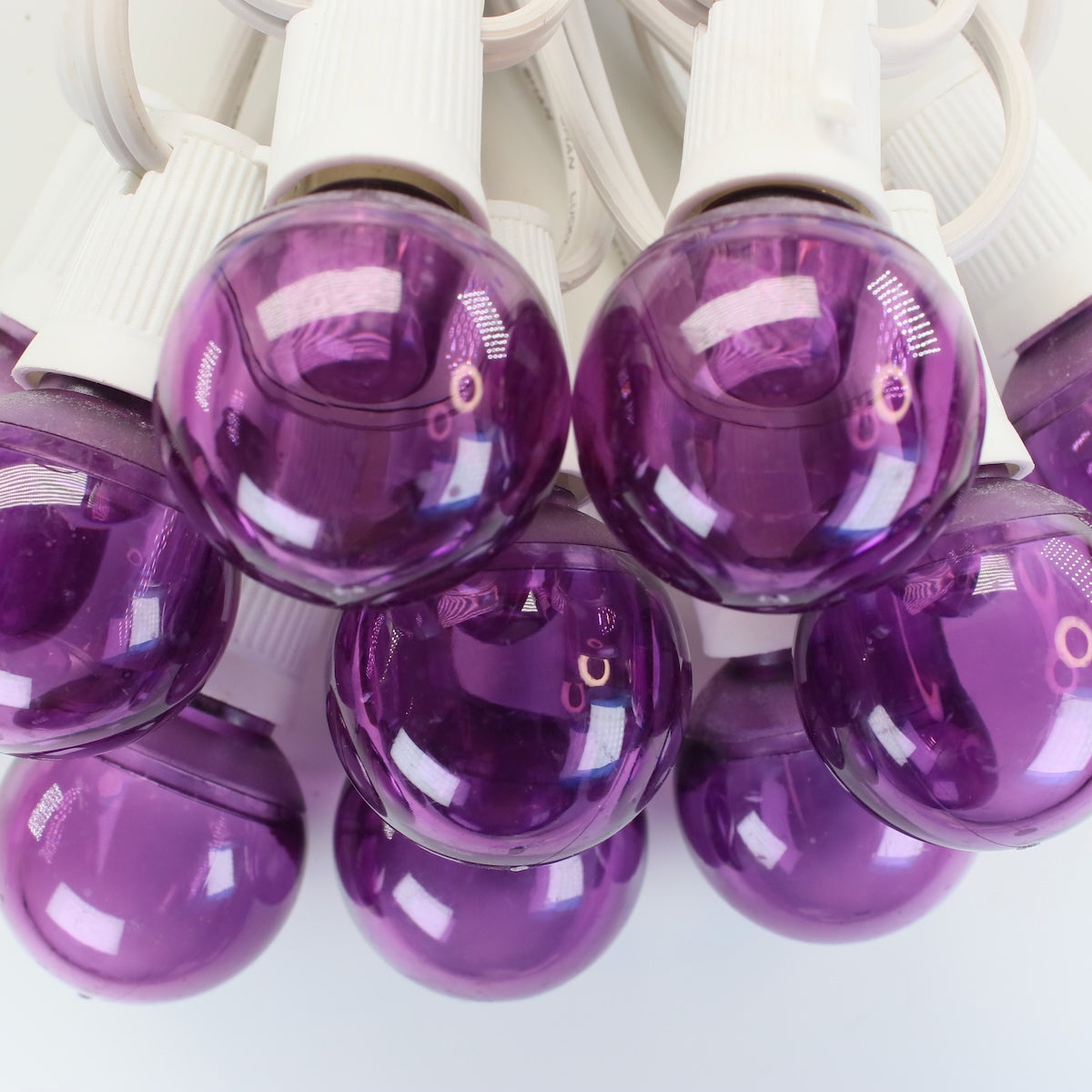 Minleon G40 Purple Smooth LED Bulbs E17 Bases (25 Pack