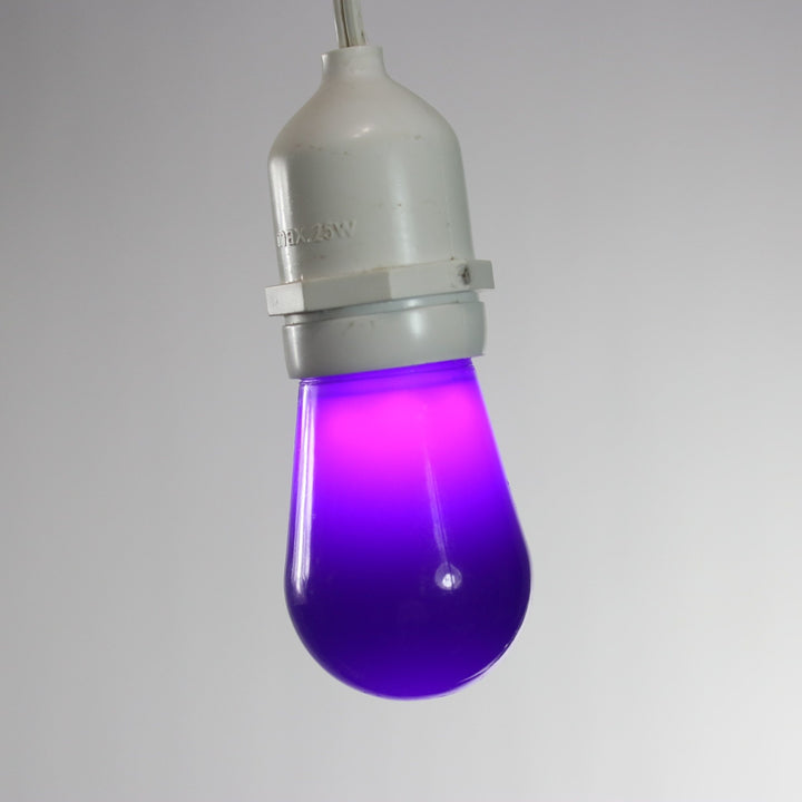 T50 Purple Opaque LED Bulbs E26 Bases