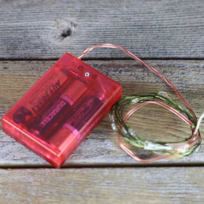 Red Fairy LED Battery Lights (3 AA, not included)