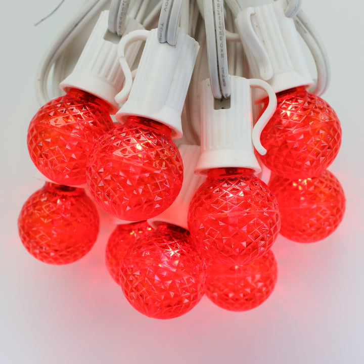 G30 Red LED Bulbs E12 Bases