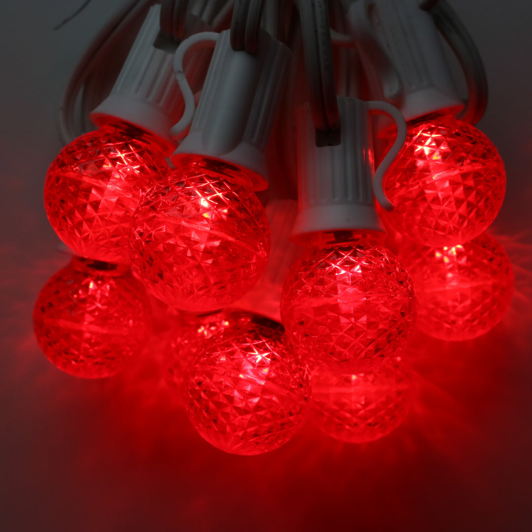 G30 Red LED Bulbs E12 Bases