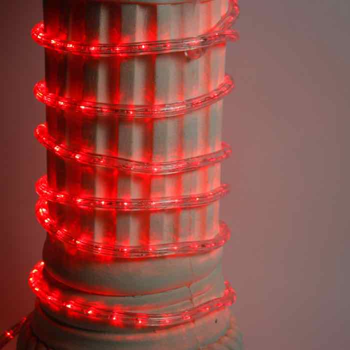 1/2" Red LED Rope Lights (Adhesive Connections)