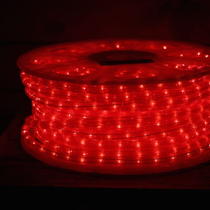 3/8" Red Incandescent Rope Lights (Adhesive Connections)
