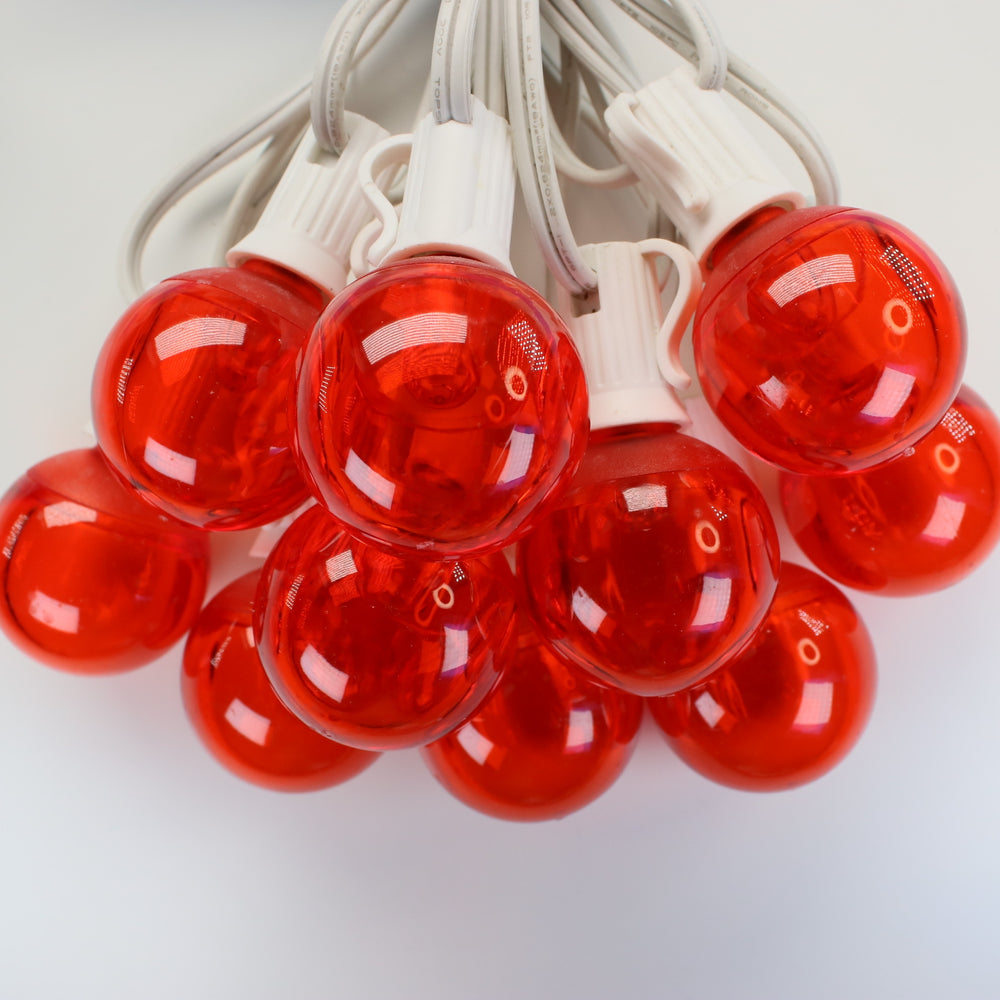 G40 Red Smooth LED Bulbs E12 Bases