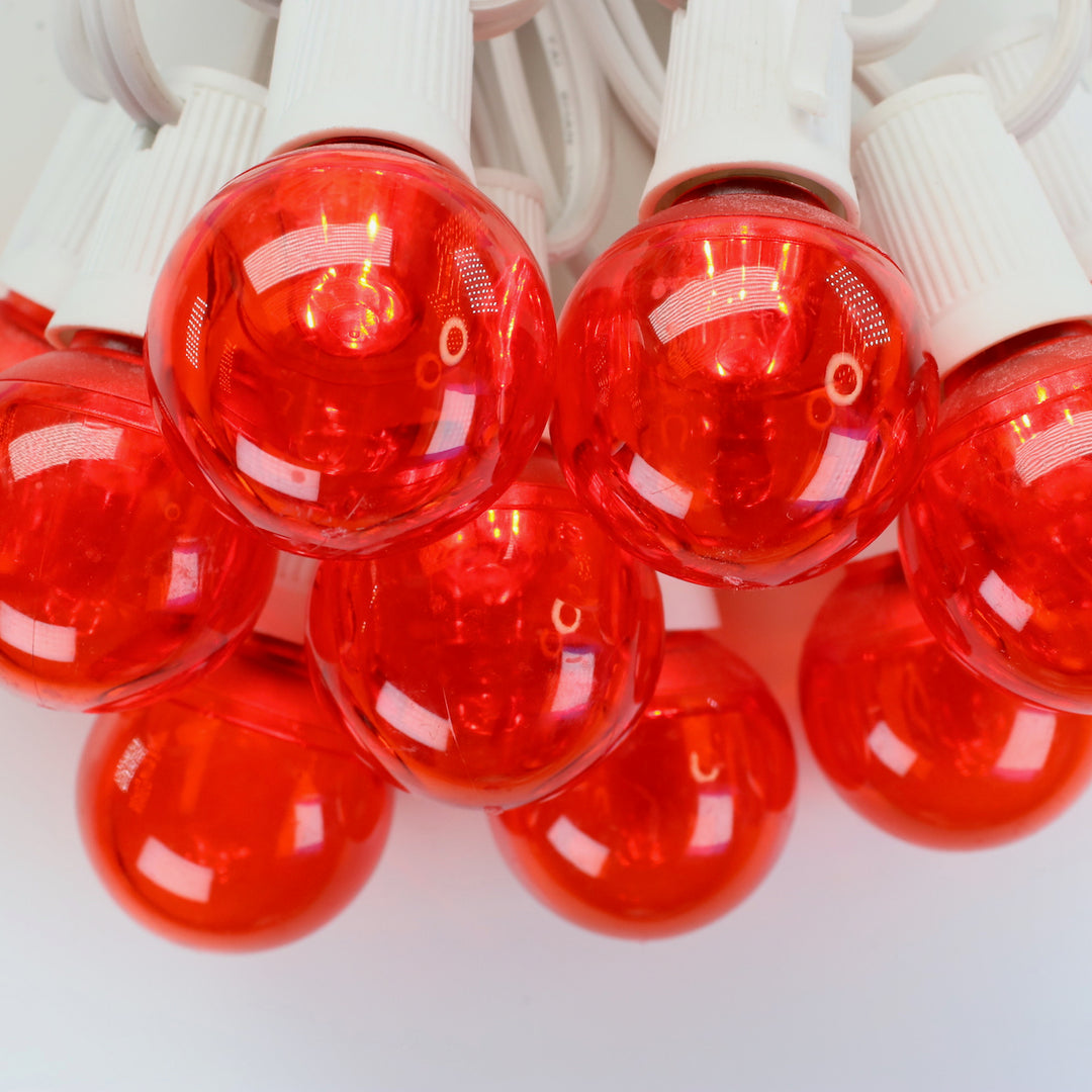 G40 Red Smooth LED Bulbs E17 Bases