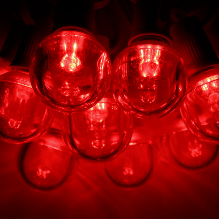 G40 Red Smooth LED Bulbs E17 Bases