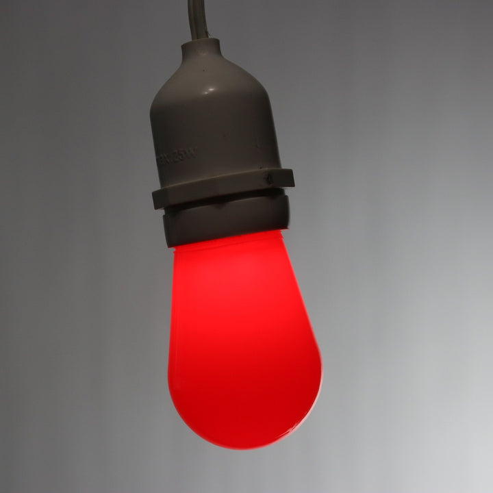 T50 Red Opaque LED Bulbs E26 Bases