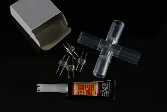 1/2" Rope Light X Connector (Adhesive Connections)