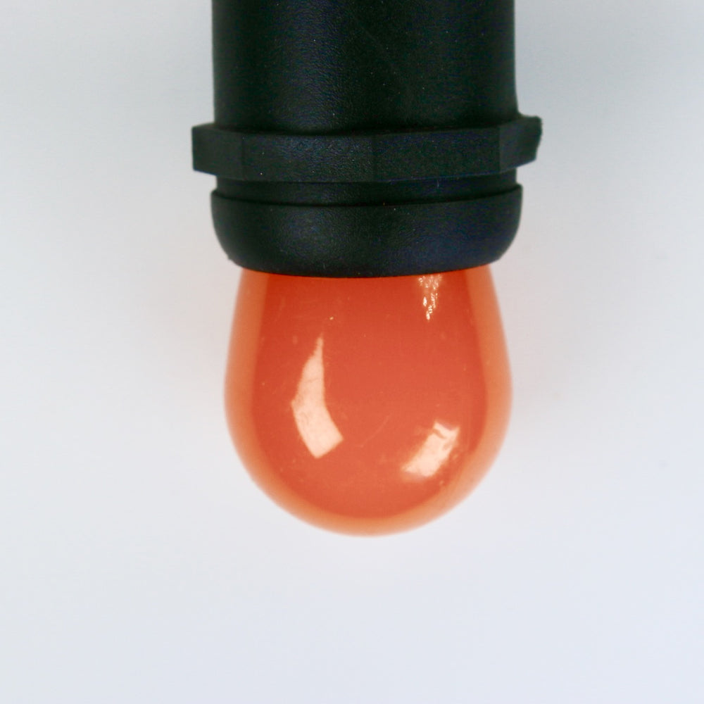 S11 Orange Opaque LED Bulbs E26 Bases