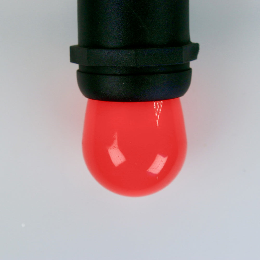 S11 Pink Opaque LED Bulbs E26 Bases