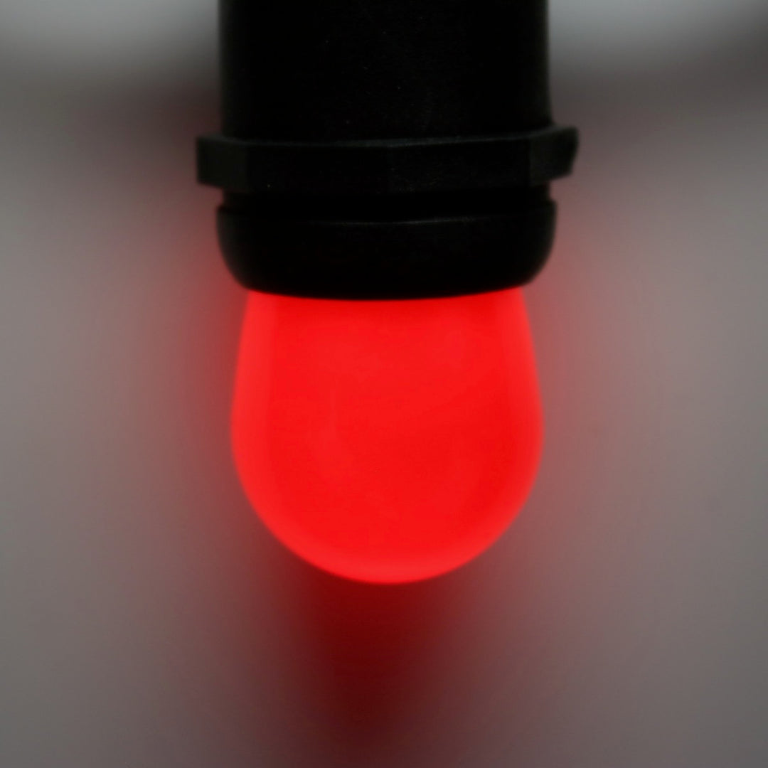 S11 Pink Opaque LED Bulbs E26 Bases