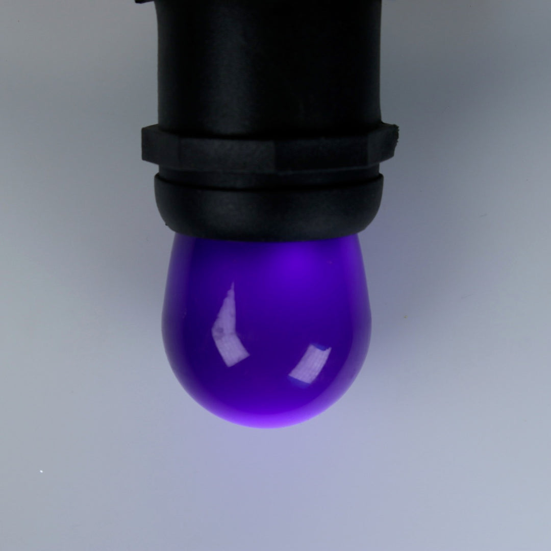 S11 Purple Opaque LED Bulbs E26 Bases