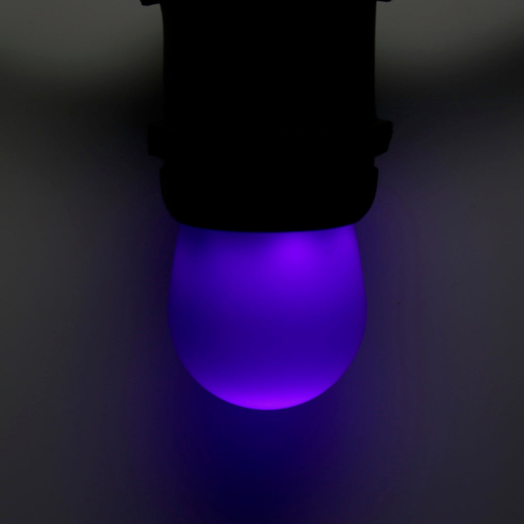 S11 Purple Opaque LED Bulbs E26 Bases