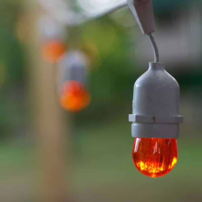 S11 Orange LED Bulbs E26 Bases