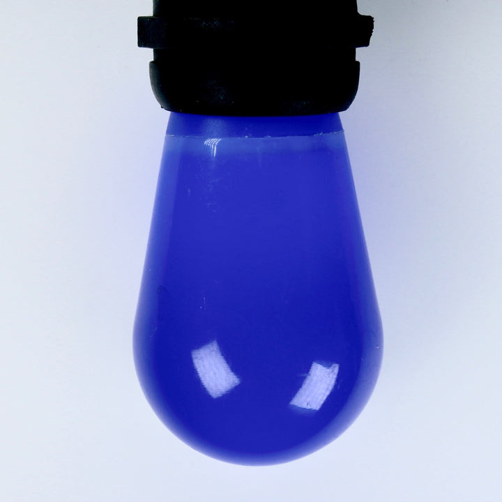 T50 Blue Opaque LED Bulbs E26 Bases