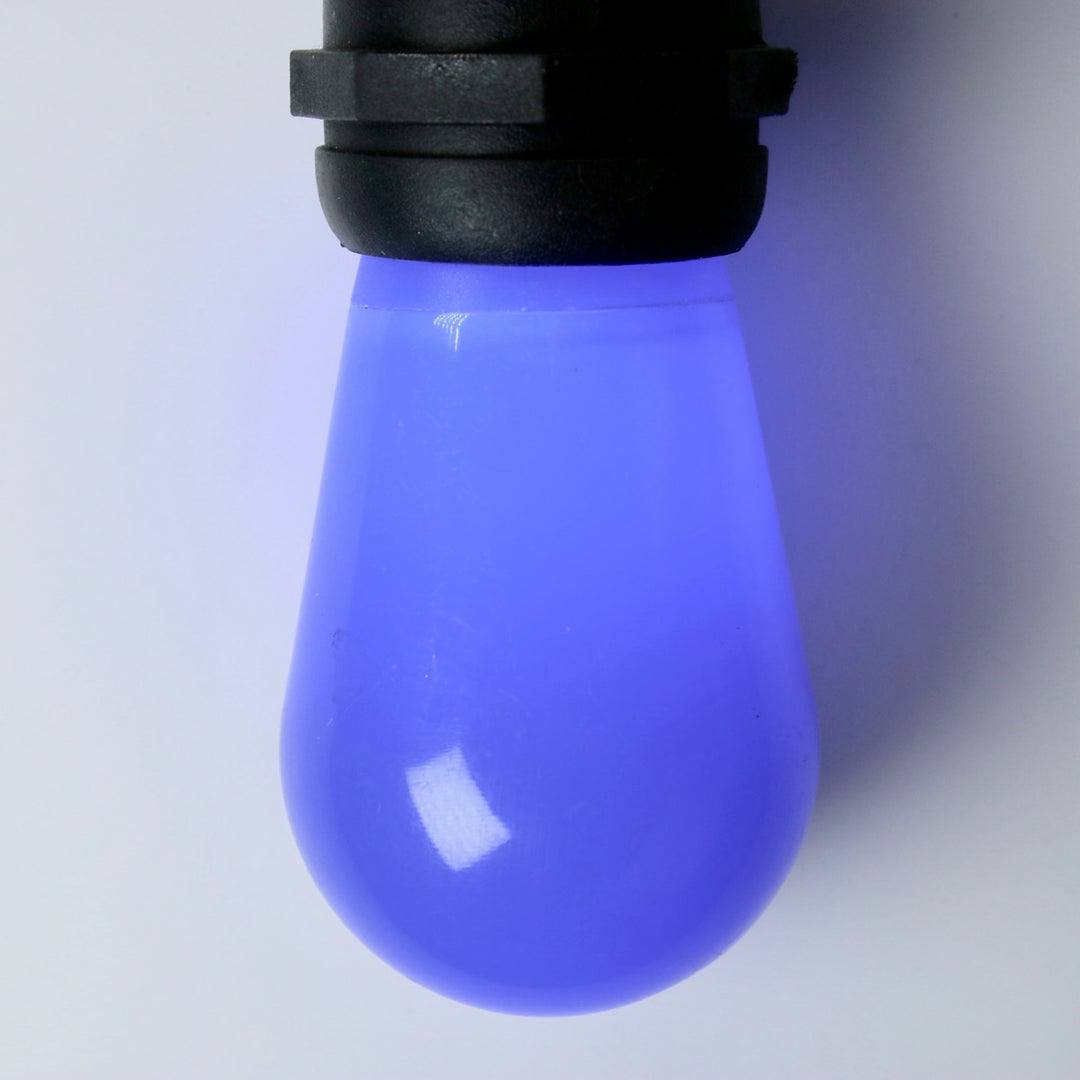 T50 Blue Opaque LED Bulbs E26 Bases