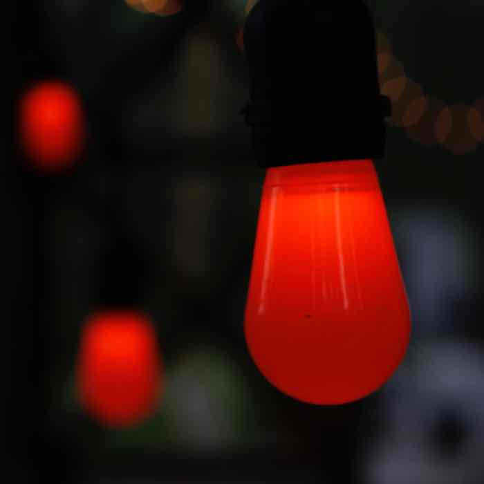 T50 Orange Opaque LED Bulbs E26 Bases