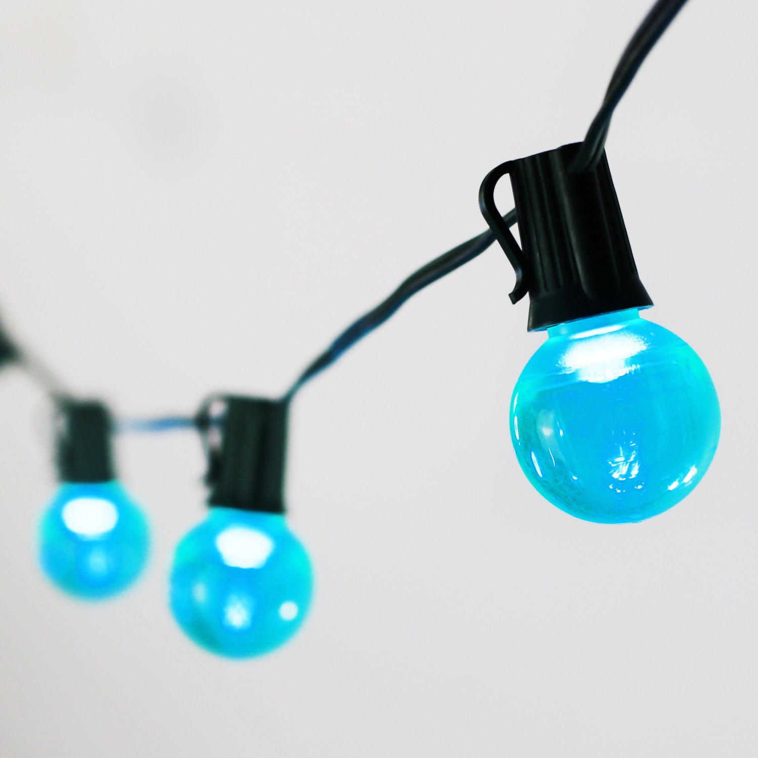 Minleon G40 Teal Smooth LED Bulbs E17 Bases (25 Pack) – Christmas