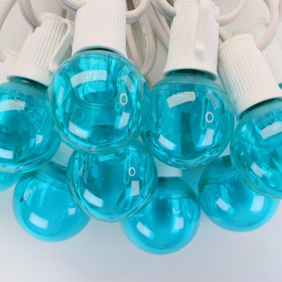 Minleon G40 Teal Smooth LED Bulbs E17 Bases (25 Pack) – Christmas